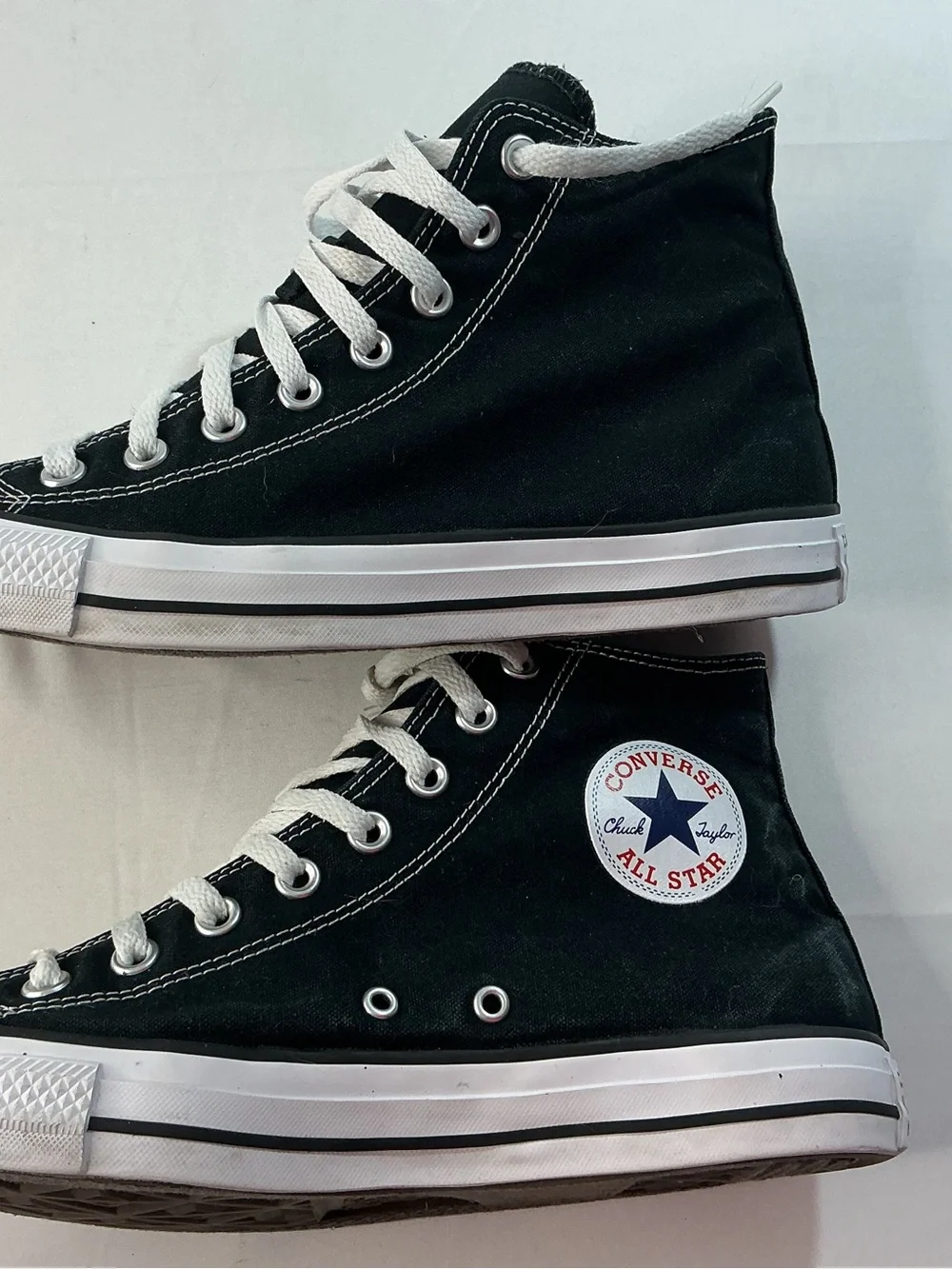 Converse High Top Sneakers - Black and White - Picture 3 of 8
